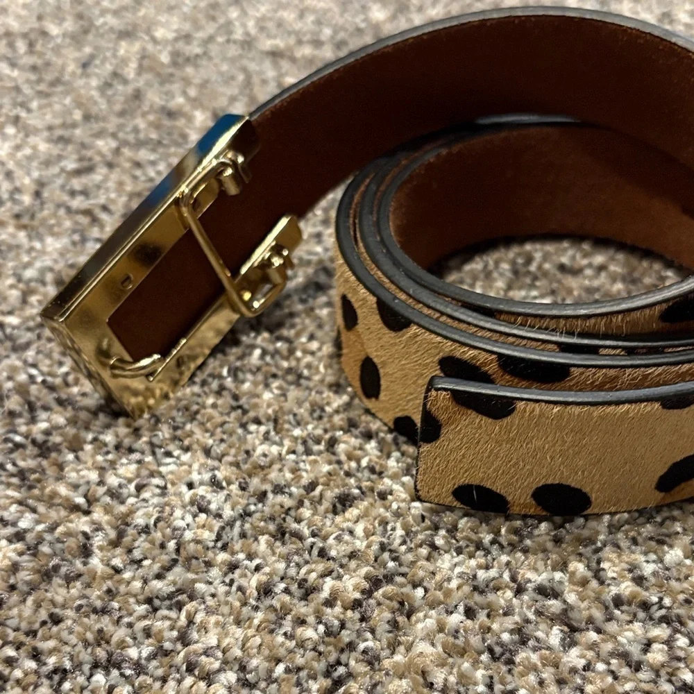 Chico's Tan and Black Polka Dot Belt